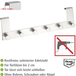 Türgarderobe Celano 6 Haken ^ Wenko Hot