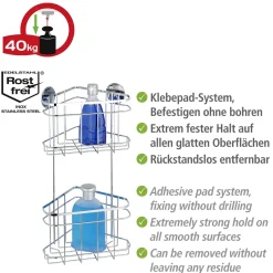 Turbo-Loc Eckregal 2 Etagen ^ Wenko Clearance
