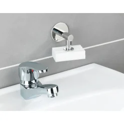 Turbo-Loc Edelstahl Magnetseifenhalter glänzend Seifenhalter mit Magnet und Turbo-Loc Wandbefestigung zum Ankleben ^ Wenko Outlet