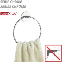 Turbo-Loc Wand Handtuchring ^ Wenko Clearance