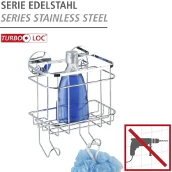 Turbo-Loc Wandkorb mit Haken ^ Wenko Hot