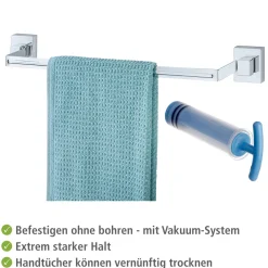 Vacuum-Loc Badetuchstange Uno Quadro ^ Wenko Discount