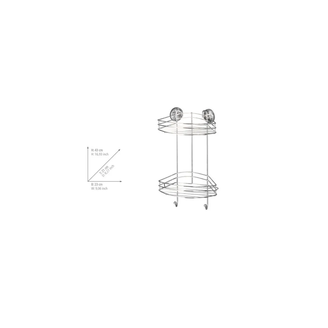 Vacuum-Loc Eckregal 2 Etagen ^ Wenko Hot