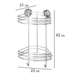 Vacuum-Loc Eckregal 2 Etagen ^ Wenko Hot