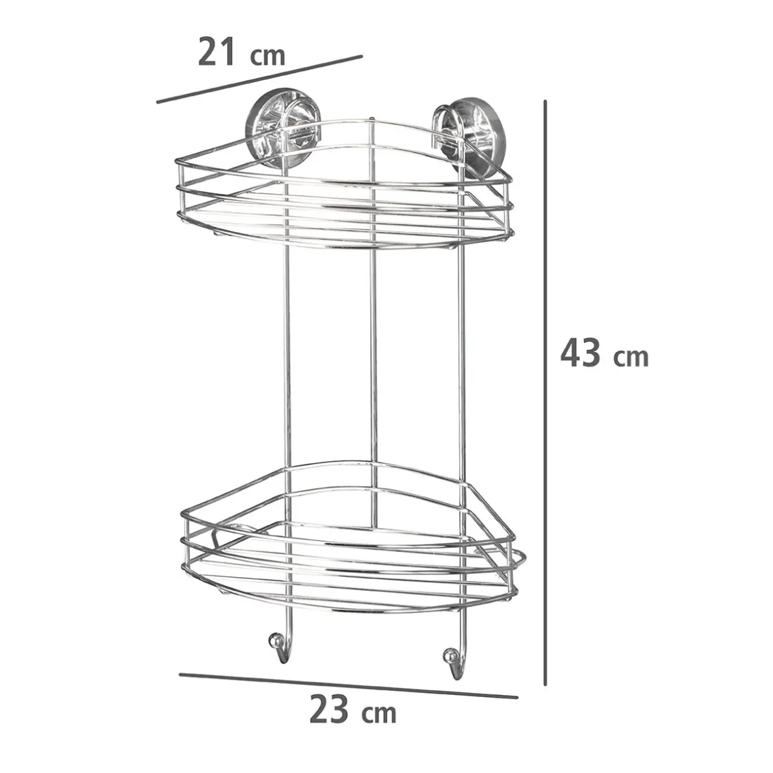 Vacuum-Loc Eckregal 2 Etagen ^ Wenko Hot