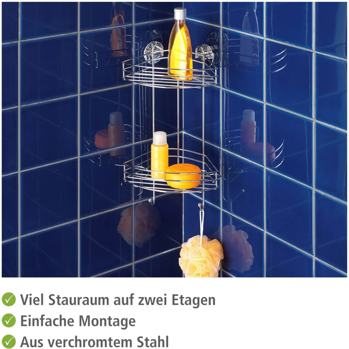 Vacuum-Loc Eckregal 2 Etagen ^ Wenko Hot