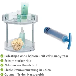 Vacuum-Loc Eckregal Quadro 2 Etagen ^ Wenko New