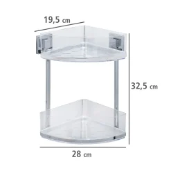 Vacuum-Loc Eckregal Quadro 2 Etagen ^ Wenko New