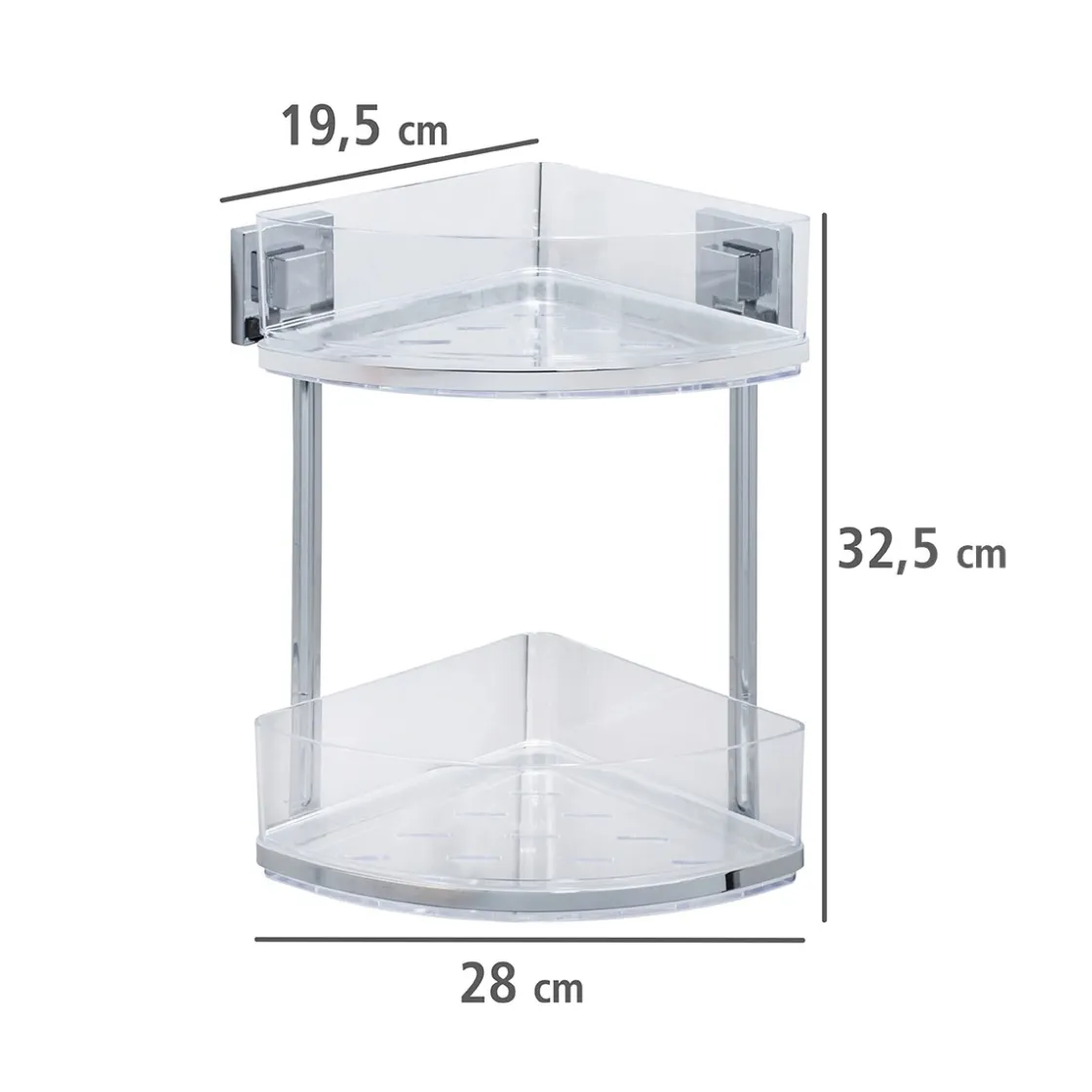 Vacuum-Loc Eckregal Quadro 2 Etagen ^ Wenko New