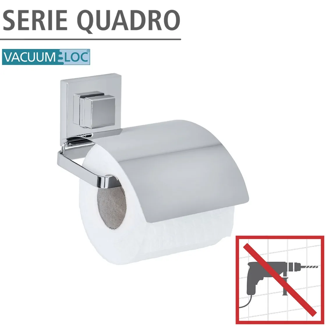 Vacuum-Loc Toilettenpapierhalter Cover Quadro ^ Wenko Best