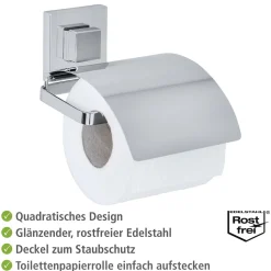 Vacuum-Loc Toilettenpapierhalter Cover Quadro ^ Wenko Best