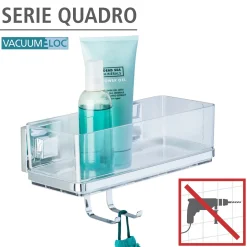 Vacuum-Loc Wandablage Quadro mit Haken ^ Wenko Discount