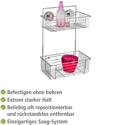 Vacuum-Loc Wandregal Bari 2 Etagen ^ Wenko Online