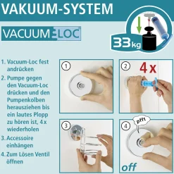 Vacuum-Loc Wandregal Bari 2 Etagen ^ Wenko Online