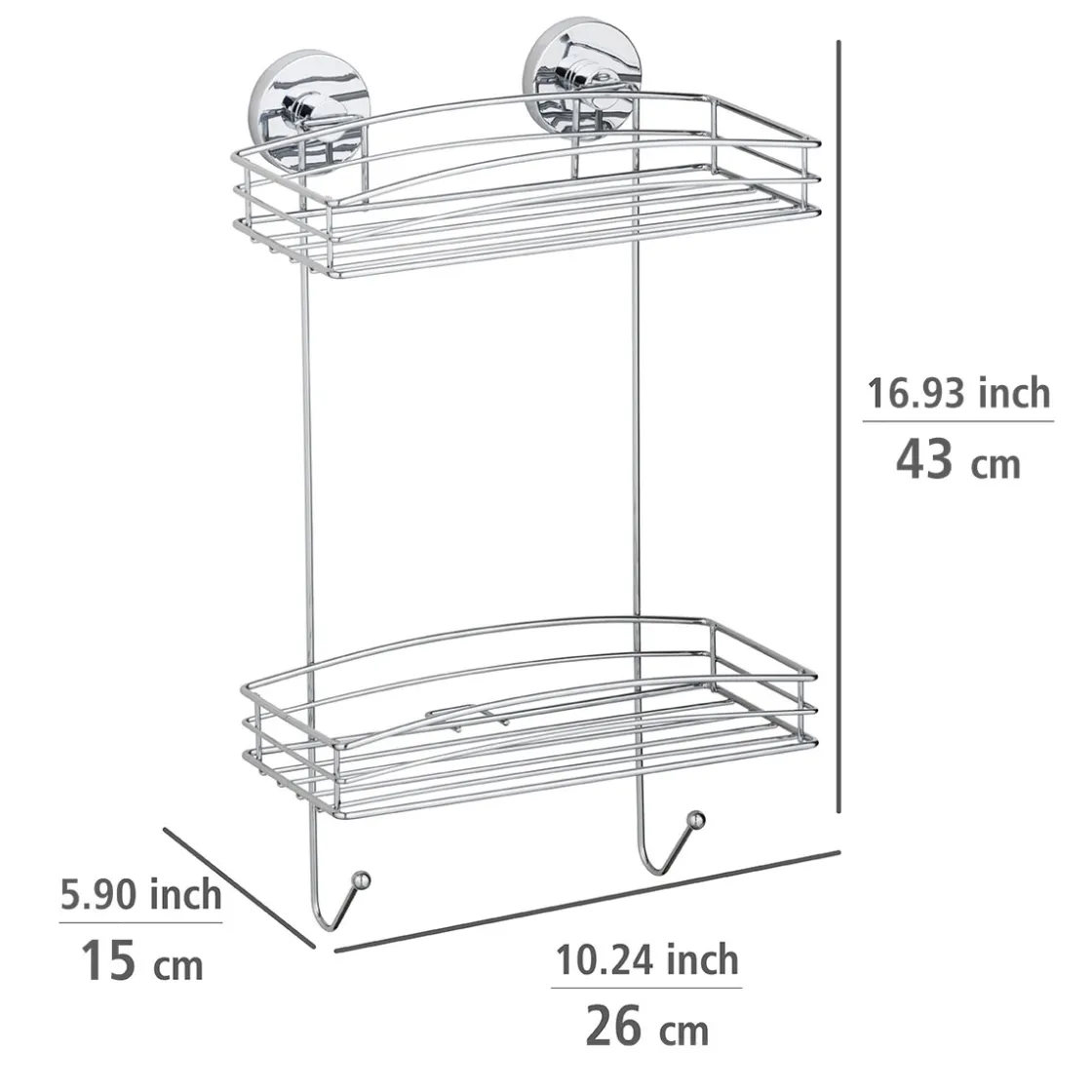 Vacuum-Loc Wandregal 2 Etagen ^ Wenko
