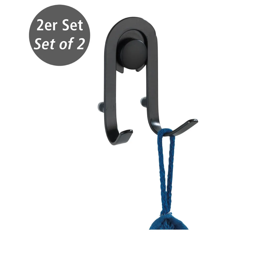 Wandhaken Classic Plus schwarz 2er Set ^ Wenko Hot