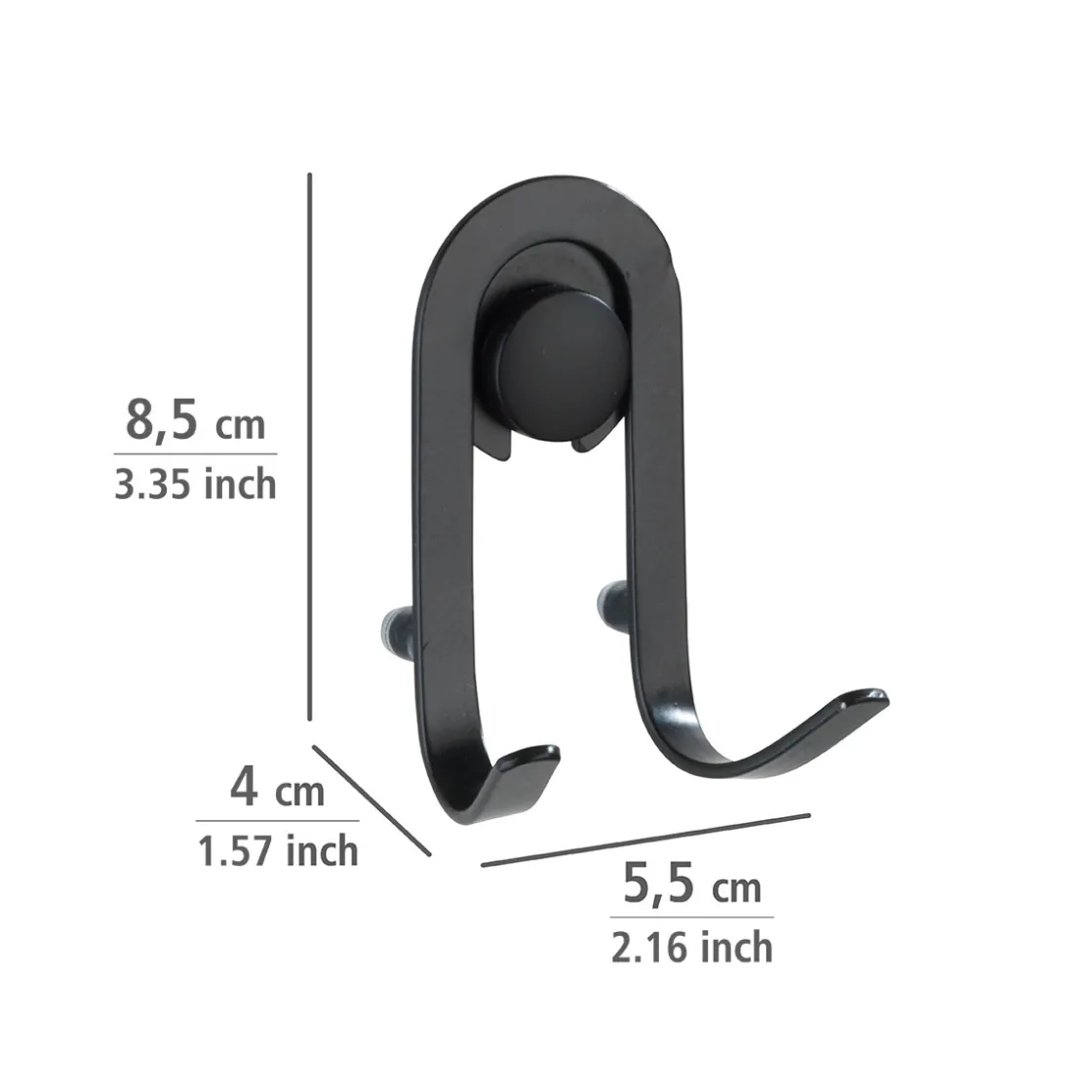 Wandhaken Classic Plus schwarz 2er Set ^ Wenko Hot