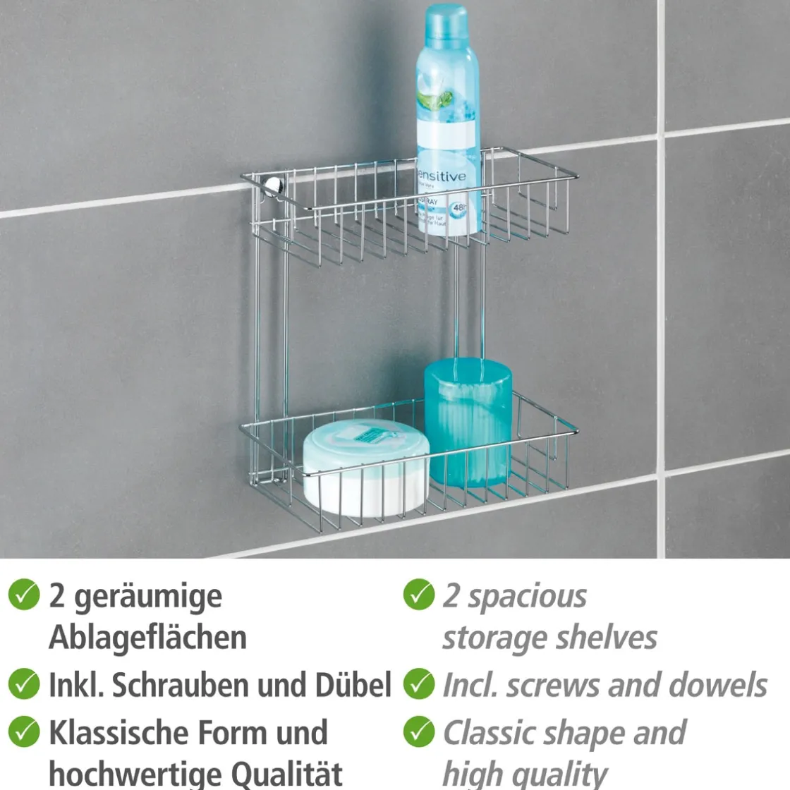 Wandregal Classic 2 Etagen ^ Wenko