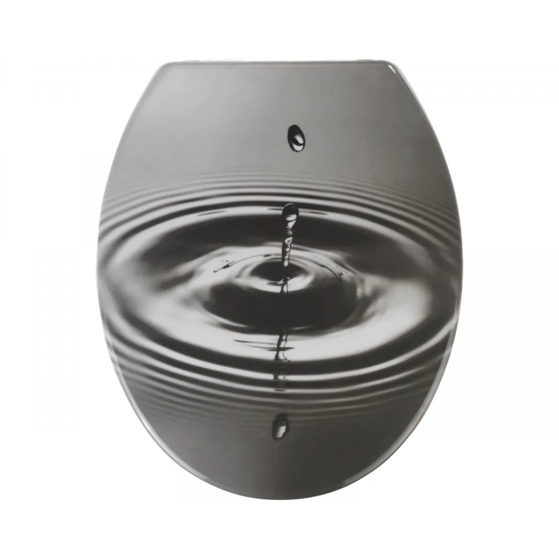 WC-Sitz Waterdrop Grau antibakteriell mit Absenkautomatik ^ Wenko Clearance
