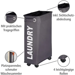 Wäschesammler Corno grau 43 l ^ Wenko Clearance