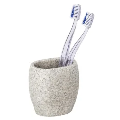 Zahnputzbecher Puro hellgrau ^ Wenko Hot