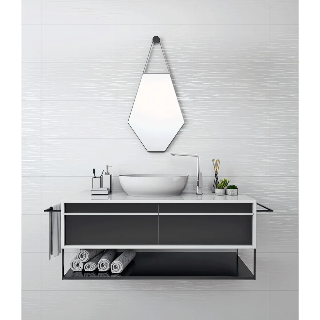 WF appeal white satin matt gl.30x60x0,7cm rek. 60 ^ Outlet