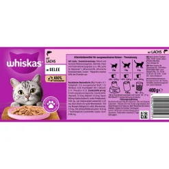 Katzenfutter Lachs in Geele 400 g Dose ^ Whiskas Hot