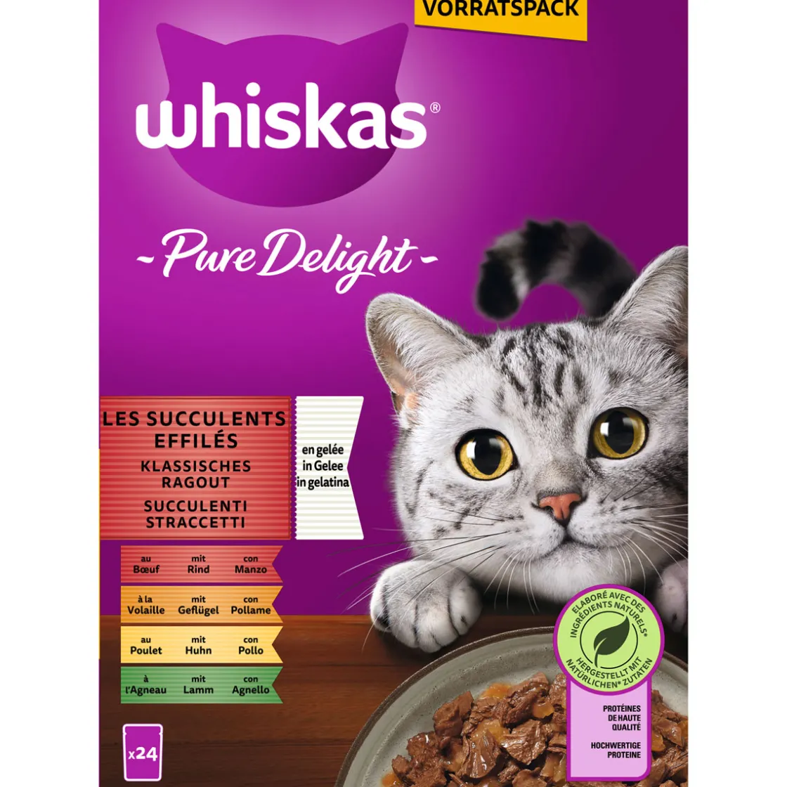 Multipack Pure Delight in Gelee 24 x 85 g ^ Whiskas Discount