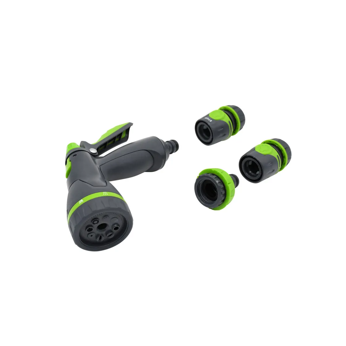 Gartenschlauch Standard grau mit grünen Streifen 1/2" 20 m mit Anschlüssen ^ Wingart Discount