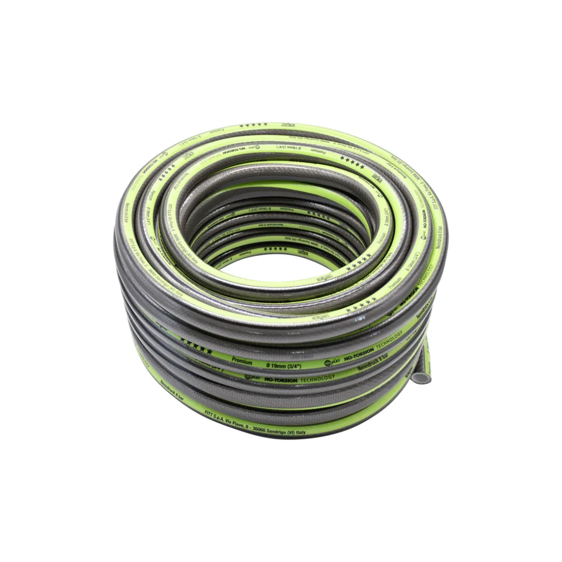 NTSPlus Gartenschlauch Premium transparent hellgrün mit schwarzer Streife 3/4" m ^ Wingart Clearance