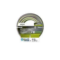 NTSPlus Gartenschlauch Premium transparent hellgrün mit schwarzer Streife 3/4