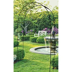 Rosenbogen 240 x 140 x 38 cm schwarz pulverbeschichtet ^ Wingart Outlet
