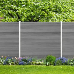 WPC-Steckzaun-Element Cora Line 179 x 14 cm 6er-Pack ^ Hot