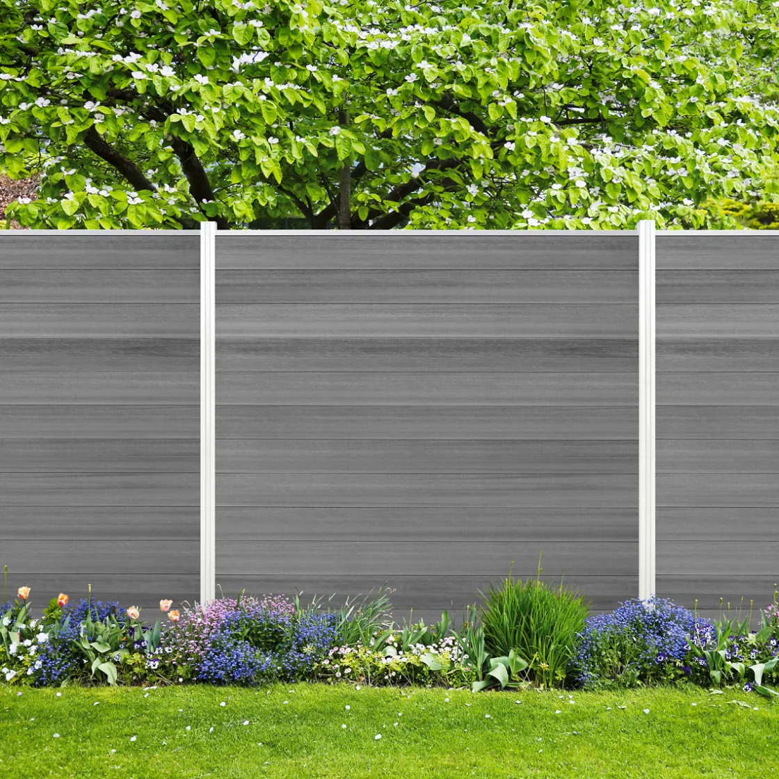 WPC-Steckzaun-Element Cora Line 179 x 14 cm 6er-Pack ^ Hot