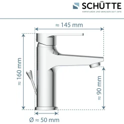 WT-Armatur Derby chrom Kartusche mitkeram.Dichtungen inkl. Exzentergarnitur ^ Schütte Best
