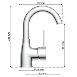 WT-Armatur Futura chrom mit Cold-StartC-Auslauf schwenkbar ohne Ablaufgarnitur ^ Eisl Sale