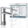 WT-Armatur Liverpool chrom Eco-Klick-Kartusche inkl.Push-Open-Garnitur ^ Schütte New