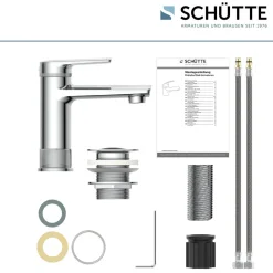 WT-Armatur Liverpool chrom Eco-Klick-Kartusche inkl.Push-Open-Garnitur ^ Schütte New