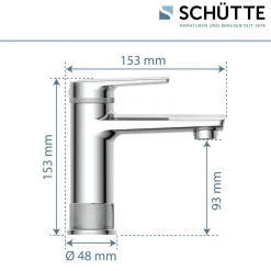 WT-Armatur Liverpool chrom Eco-Klick-Kartusche inkl.Push-Open-Garnitur ^ Schütte New