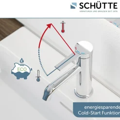WT-Armatur Los Angeles chrom Eco-Klick-Kartusche inkl.Push-Open-Garnitur ^ Schütte Clearance