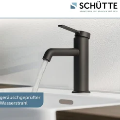 WT-Armatur Los Angeles schwarz-matt Eco-Klick-Kartusche inkl.Push-Open-Garnitur ^ Schütte New