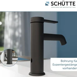 WT-Armatur Los Angeles schwarz-matt Eco-Klick-Kartusche inkl.Push-Open-Garnitur ^ Schütte New