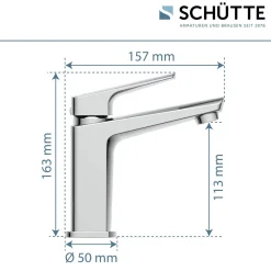 WT-Armatur Raven chrom Kartusche mitkeram.Dichtungen inkl. Push-Open-Garni. ^ Schütte Discount
