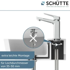 WT-Armatur Raven chrom Kartusche mitkeram.Dichtungen inkl. Push-Open-Garni. ^ Schütte Discount