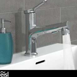 WT-Armatur Variabel chrom Schnellmontageherausziehbare Brause 2 Strahlarten ^ Eisl Online