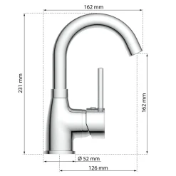 WT-ND-Armatur Futura chrom Cold-StartC-Auslauf schwenkbar ohne Ablaufgarnitur ^ Eisl Outlet