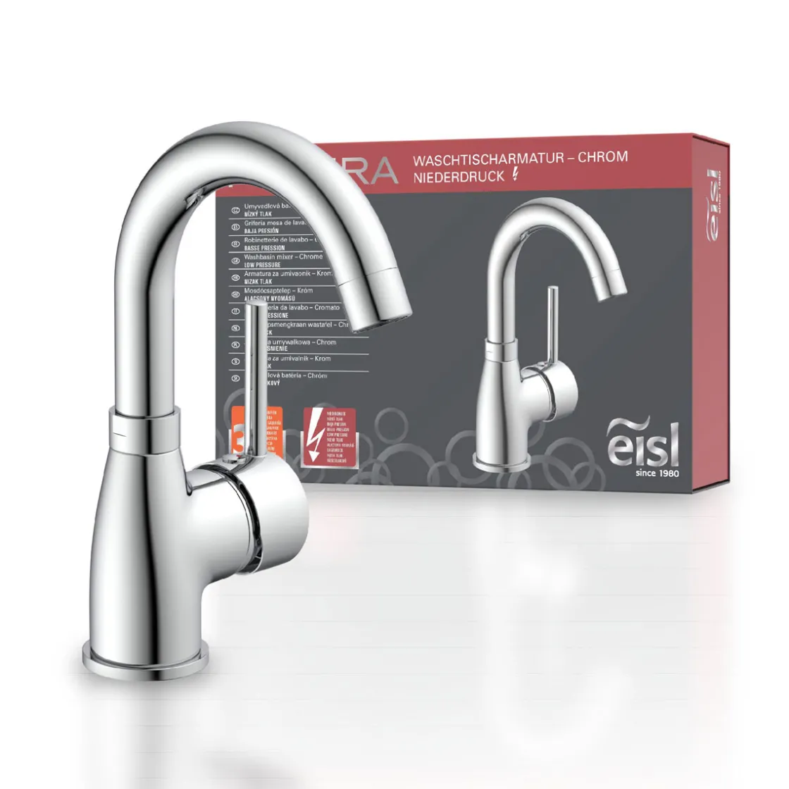 WT-ND-Armatur Futura chrom Cold-StartC-Auslauf schwenkbar ohne Ablaufgarnitur ^ Eisl Outlet