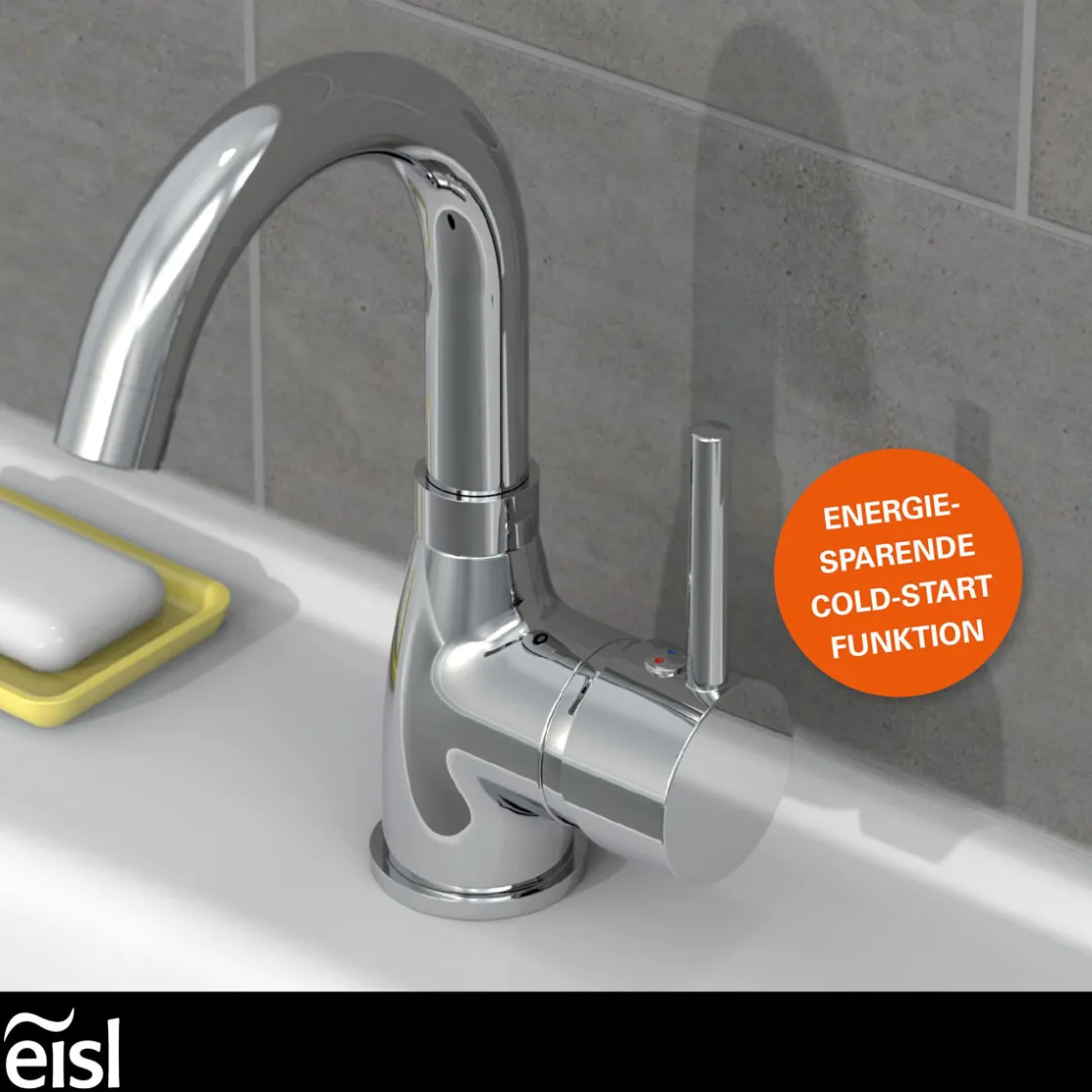 WT-ND-Armatur Futura chrom Cold-StartC-Auslauf schwenkbar ohne Ablaufgarnitur ^ Eisl Outlet