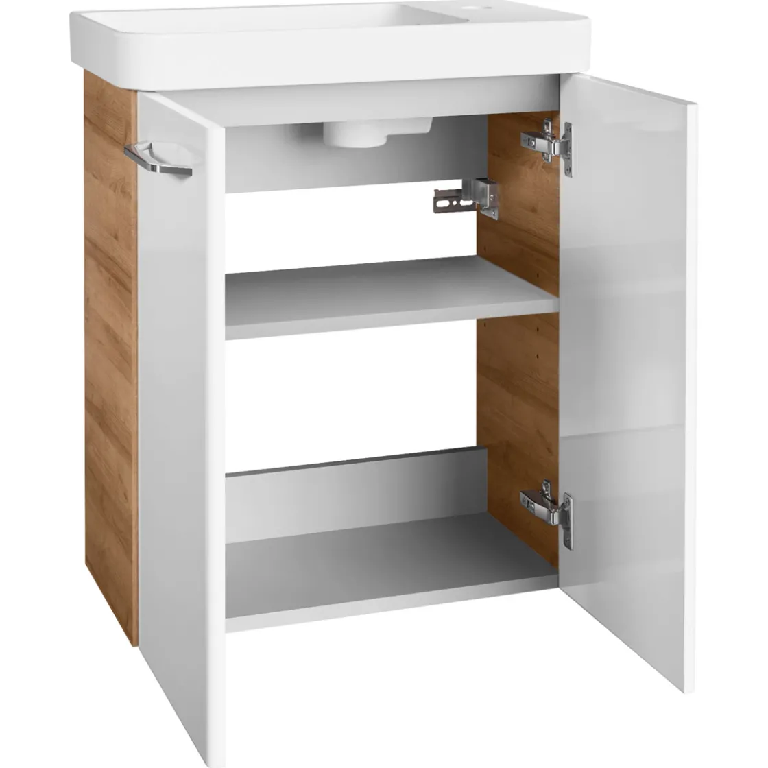 WT-Unterschrank GWC 52x61x27,5 AsEi/wei.Milano 2 Tueren, 1 Einlegeboden ^ Fackelmann Discount