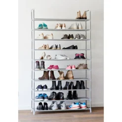 XXXL Schuhregal mit 10 Ablageböden variabel steckfertig ^ Best